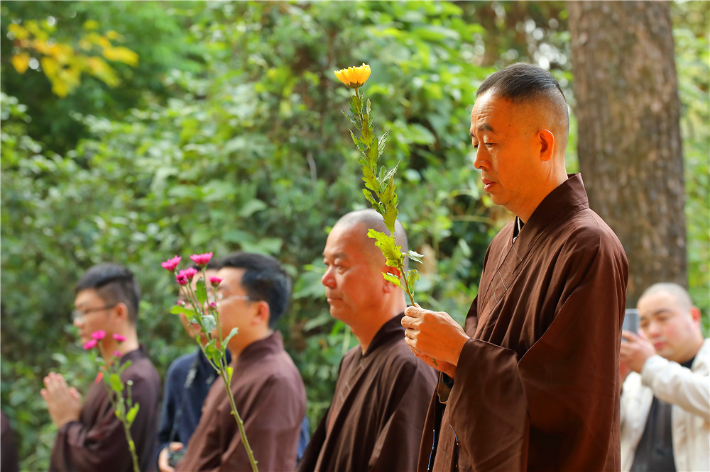 桐柏山清泉禅寺印生法师关期圆满云门寺方丈明向大和尚主持出关仪式